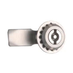 Chapa 1/4 vuelta inoxidable universal con llave mecánica. Ideal para paneles, gabinetes y cajas de control con cierre rápido y resistente a la corrosión.