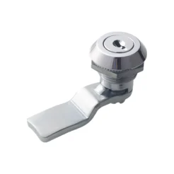 Chapa cilíndrica con bloqueo de seguridad MS405-1-1 para paneles y gabinetes. Cuerpo de aleación de zinc, perno de acero, acabado cromado y fácil instalación.