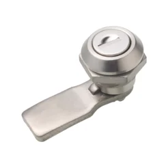 Chapa cilíndrica con bloqueo de seguridad MS721-1S-1, acero inoxidable SUS316 y leva de ¼ de vuelta. Ideal para paneles, gabinetes y aplicaciones industriales.