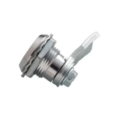 Cerradura circular triangular MS705-2-2 con mecanismo de ¼ de vuelta para paneles y gabinetes técnicos. Durable, fácil de instalar y operación eficiente.