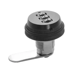 Cerradura de combinación de 3 dígitos MS7100Z-1-1, aleación de zinc resistente y hasta 1 000 combinaciones posibles. Ideal para paneles y gabinetes.