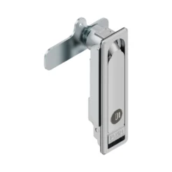 Chapa push con llave y palanca lateral para gabinetes, cajas y paneles. Cierre confiable y operación ergonómica con acceso rápido y seguro.