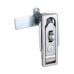 Chapa push con ojal para candado, ideal para gabinetes, paneles y cajas técnicas. Combina acceso rápido con opción de bloqueo externo para mayor seguridad.