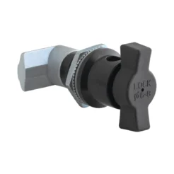 Chapa mariposa manual MS722-2-1 con manija ergonómica para apertura y cierre rápido en gabinetes, paneles y cajas técnicas.