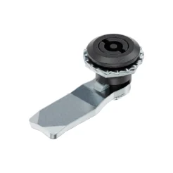 Chapa circular negra con llave metálica MS705-1-2-3. Sistema de cierre de ¼ de vuelta para paneles, gabinetes técnicos y puertas industriales.